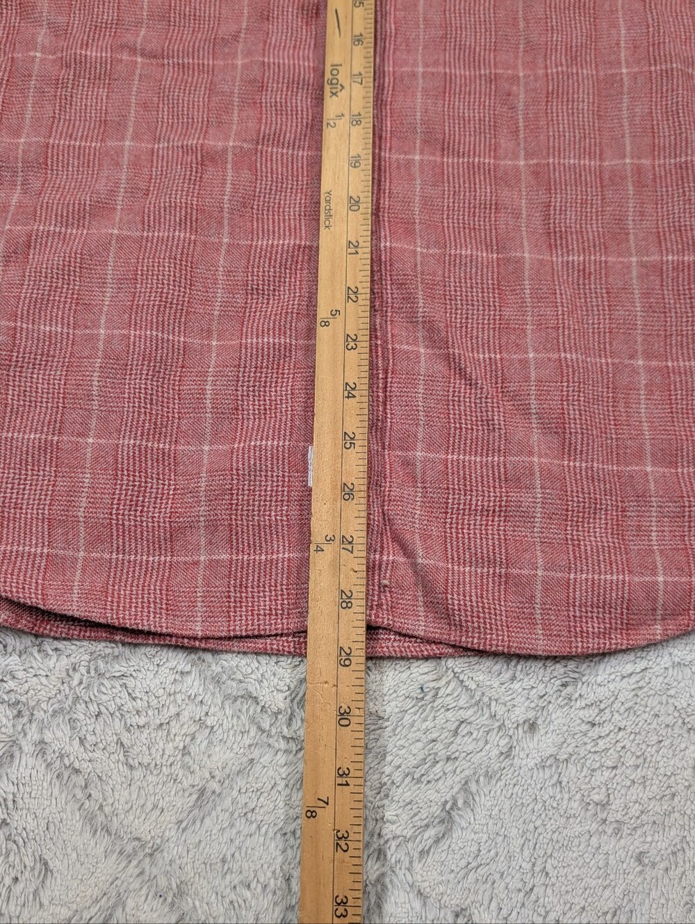 Frank & Eileen Shirt Womens L Red Plaid Eileen Relaxed Button Up Italian Flannel - Picture 5 of 7